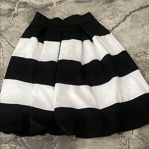 Elegant Black and White Women's A-Line Skirt